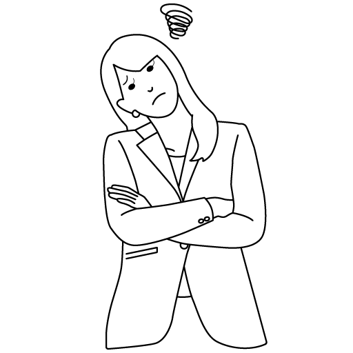 悩むビジネスパーソン