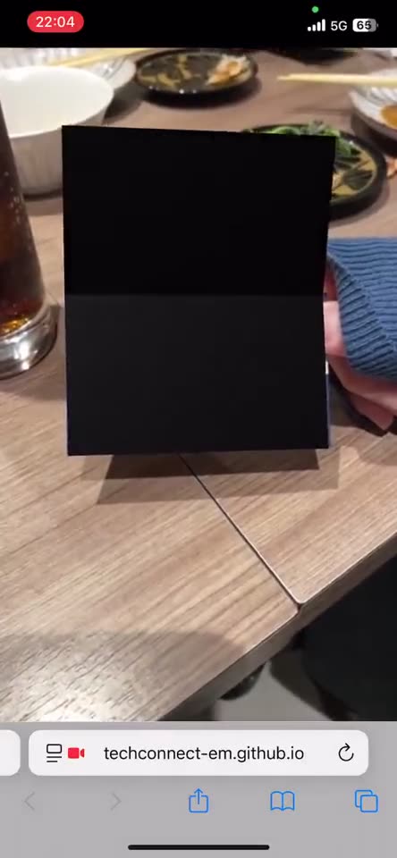 AR名刺にスマホをかざす実録