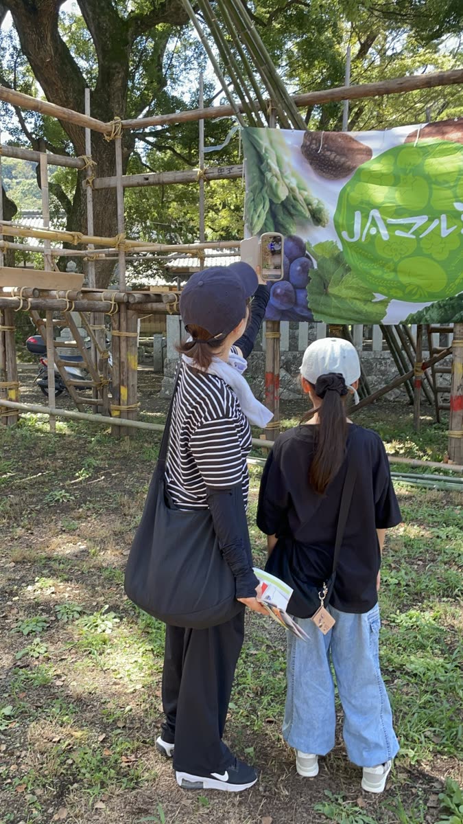 音羽米稲刈り祭 歌舞伎ARクイズラリーの様子